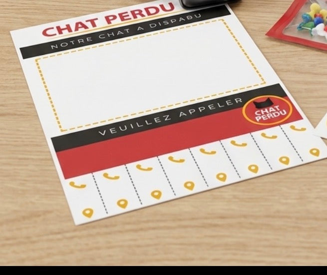 Pack Signalement & Affichage "Chat Perdu" (20 Affiches + Guide)