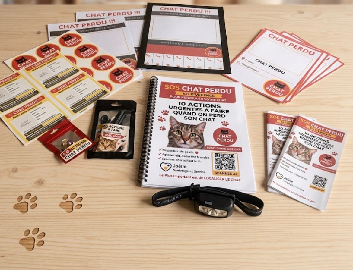 Kit d'Urgence SOS CHAT PERDU – Agissez Vite, Retrouvez-le !