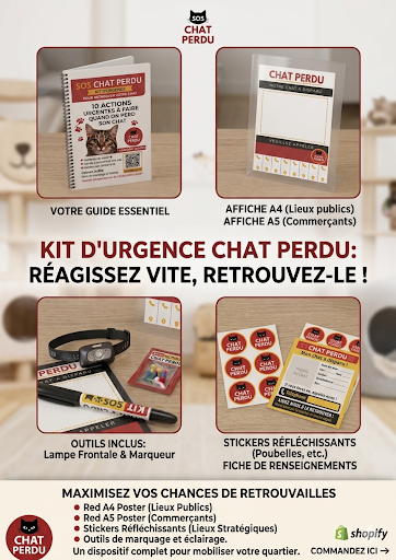 Kit d'Urgence SOS CHAT PERDU – Agissez Vite, Retrouvez-le !